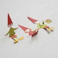 Stanseark med nisser - til at trykke ud