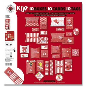 Kit - 10 æsker, 10 kort og 10 tags