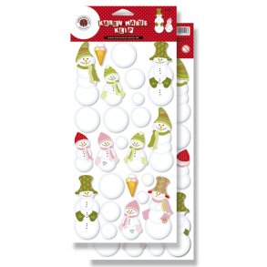 Stanseark med Snemandsfamilie - til at trykke ud