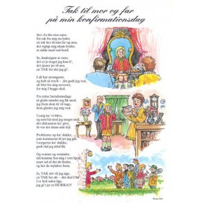 Tak til mor og far p min konfirmationsdag