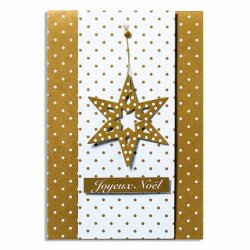 Lav selv julekort - guldstjerner