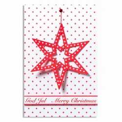 Lav selv julekort - r&oslash;destjerner