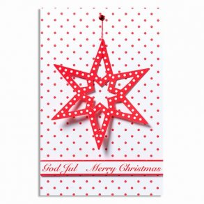 Lav selv julekort - rødestjerner