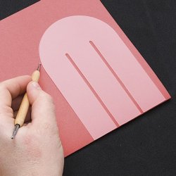 Lav selv flettede julehjerter - r&oslash;d/hvid