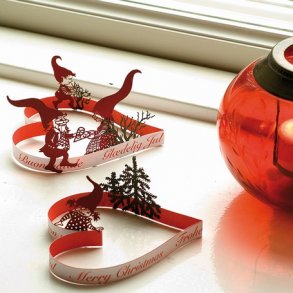 Lav selv julepynt - hjerter med nisser