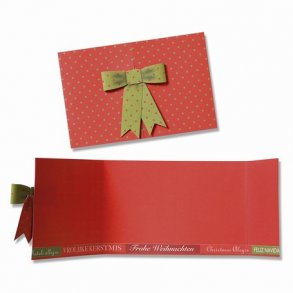 Lav selv julekort - med sløjfe