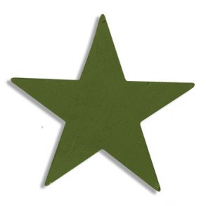 10 Trstjerner - 4,5 cm - mrkgrnne