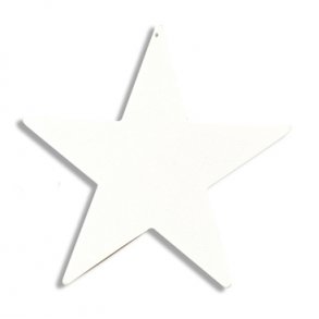 10 Trstjerner - 7 cm - lys trfarve