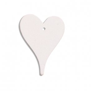 10 Trhjerter - 6 cm - hvid