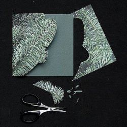 Lav selv julekort - med gran