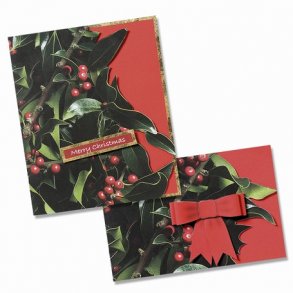 Lav selv julekort - med kristtjørn