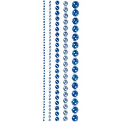 Halv Perler i bl - 2 - 8 mm -140 stk.  Vivi Gade