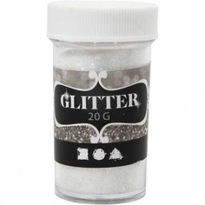 Glitter - Hvid - 20 G