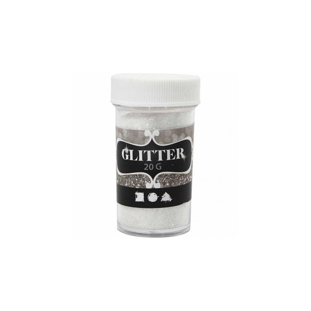 Glitter - Hvid - 20 G