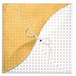 Lav selv julekort - foldekort i guld og hvid