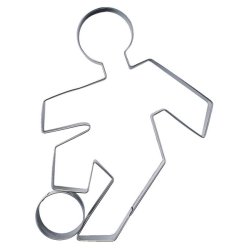  9 cm Kage udstikker - fodboldspiller med bold