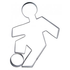  9 cm Kage udstikker - fodboldspiller med bold