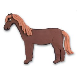  5 cm kage udstikker - Hest