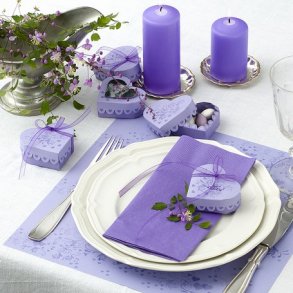 Gør det selv festbord - hjerteæske - lilla