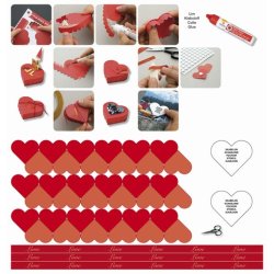 Kit Hjertekort Hjerte&aelig;sker ''Romantik'' R&oslash;d