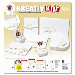 Kit Hjertekort Hjertesker ''Romantik'' Elfenben