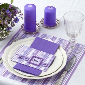 Lav selv festbordet - Striber - Lilla