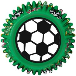 Papir bageforme til muffins / cupcakes med fodbold