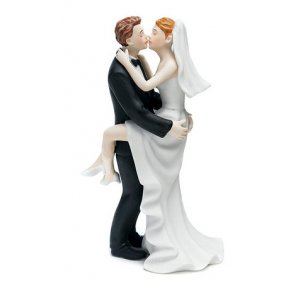 14 cm kagefigur til bryllup - Kyssende par