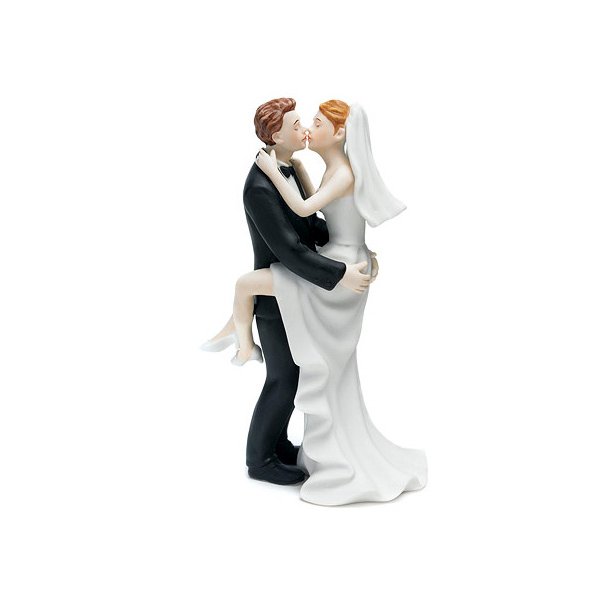 14 cm kagefigur til bryllup - Kyssende par