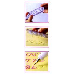 Pr&aelig;g en besked i fondant - Italic skrift