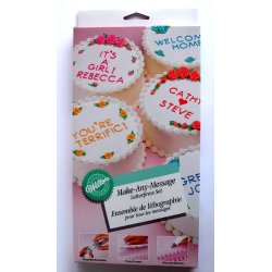 Pr&aelig;g en besked i fondant - Blok skrift