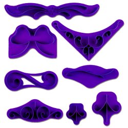 Pr&aelig;ges&aelig;t - skabeloner - ornament - 8 dele