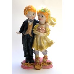 21 cm stor bryllupsfigur - Yndig b&oslash;rnepar