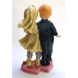 21 cm stor bryllupsfigur - Yndig b&oslash;rnepar