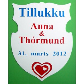 Skjold til bryllup - Fix og frdig