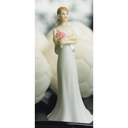 14 cm bryllupskagefigur - Single brud