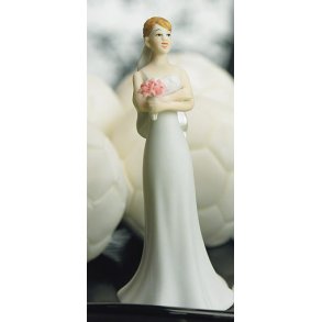 14 cm bryllupskagefigur - Single brud