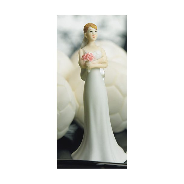 14 cm bryllupskagefigur - Single brud