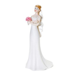 14 cm bryllupskagefigur - Single brud