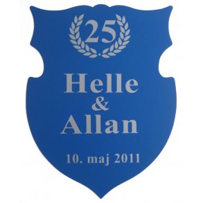 25 r - Skjold til slvbryllup - Fix og frdig