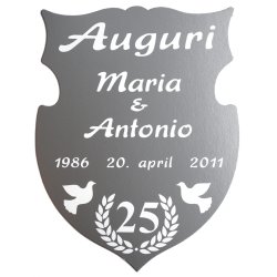 25 r - Skjold til slvbryllup - Fix og frdig