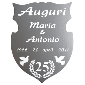 25 r - Skjold til slvbryllup - Fix og frdig