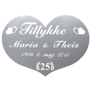 25 r - Skjold til slvbryllup - Fix og frdig