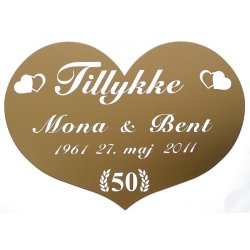 50 r - Skjold til guldbryllup - Fix og frdig