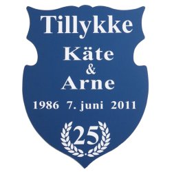 25 r - Skjold til slvbryllup - Fix og frdig 