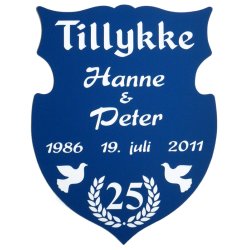 25 r - Skjold til slvbryllup - Fix og frdig