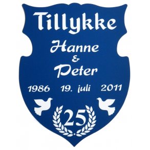 25 r - Skjold til slvbryllup - Fix og frdig