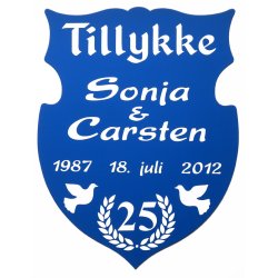 25 r - Skjold til slvbryllup - Fix og frdig
