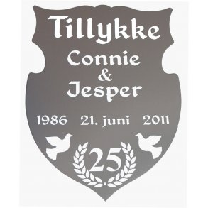 25 r - Skjold til slvbryllup - Fix og frdig