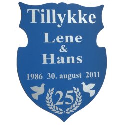 25 r - Skjold til slvbryllup - Fix og frdig